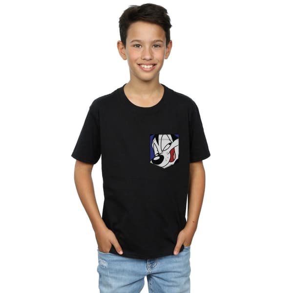 Looney Tunes Pojkar - Pepe Le Pew Face T-shirt med fuskficka