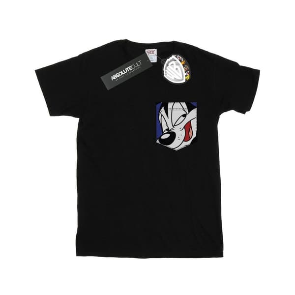Looney Tunes Pojkar - Pepe Le Pew Face T-shirt med fuskficka