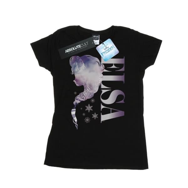 Disney Dam/Tjej Frozen Ice Kingdom Silhouette Bomulls-T-shirt
