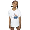Miniatyrbild 2 av 3: Disney Frozen Olaf Reading T-shirt i bomull för flickor