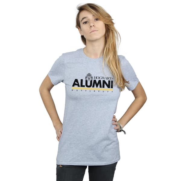 Harry Potter Womens/Ladies Hogwarts Alumni Hufflepuff Cotton Boyfriend T-Shirt