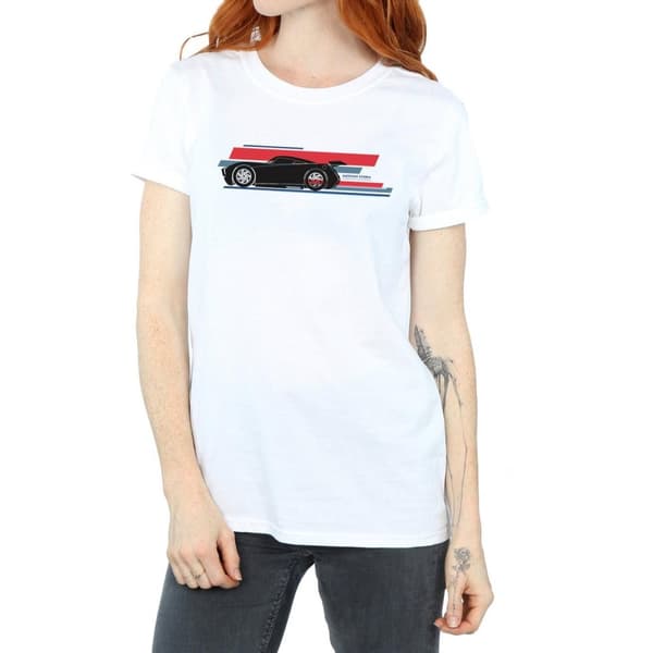 Disney Womens/Ladies Cars Jackson Storm Stripes Cotton Boyfriend T-Shirt