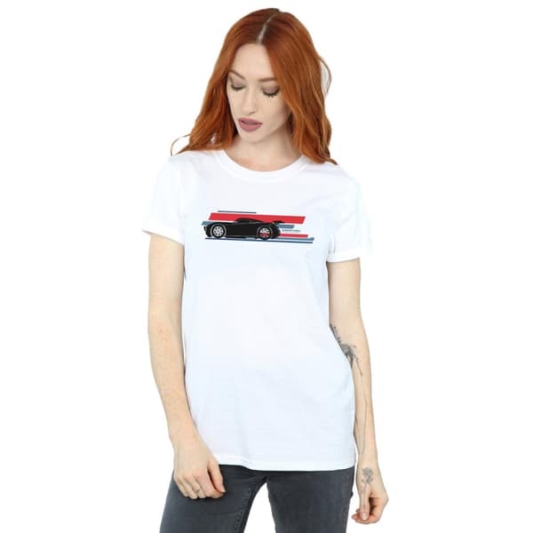 Disney Womens/Ladies Cars Jackson Storm Stripes Cotton Boyfriend T-Shirt