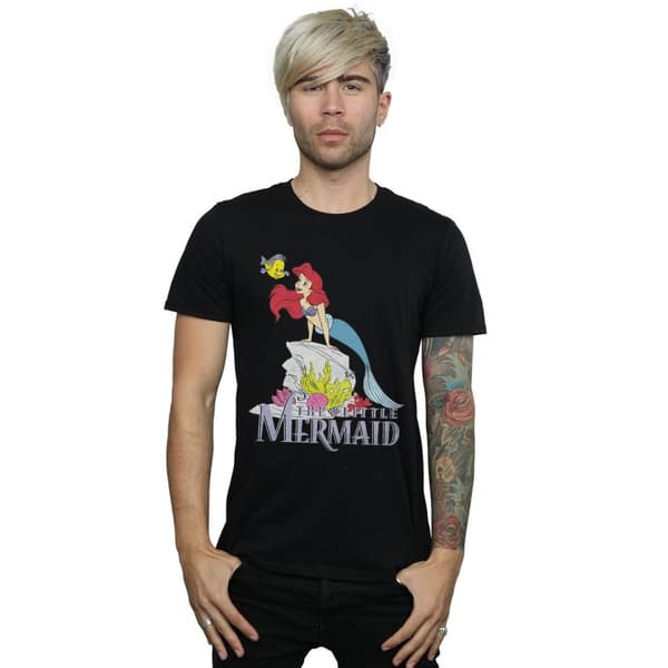 Disney Den lilla sjöjungfrun - T-shirt med sjövän för herrar