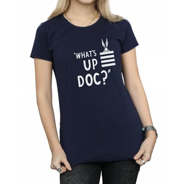 Looney Tunes Dam/Tjej Bugs Bunny What´s Up Doc Stripes T-shirt i bomull