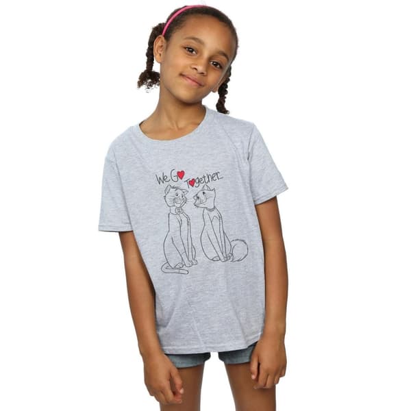Disney Aristocats We Go Together T-shirt i bomull för flickor