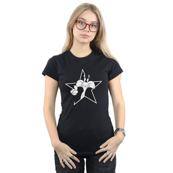 Looney Tunes Dam/Lady Sylvester Mono Star - T-shirt i bomull