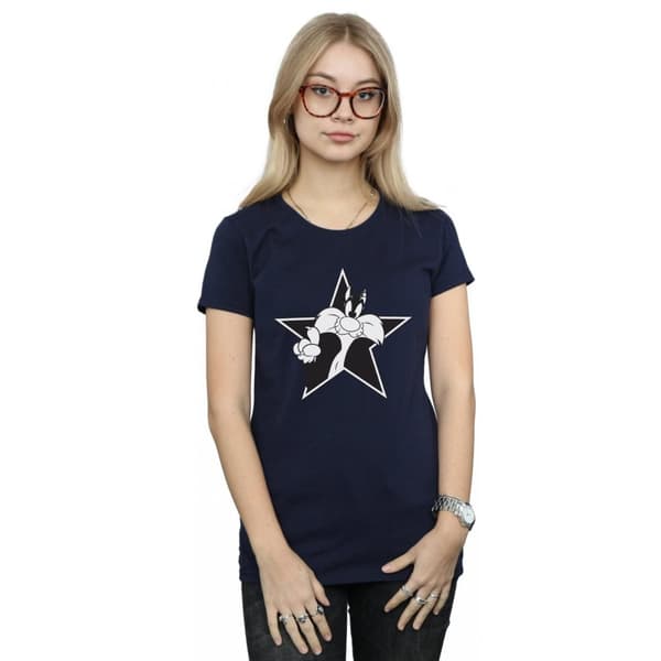 Looney Tunes Dam/Lady Sylvester Mono Star - T-shirt i bomull