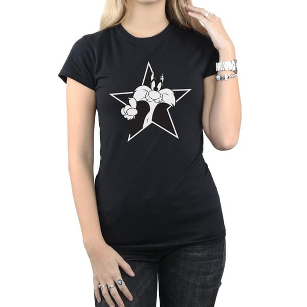 Looney Tunes Dam/Lady Sylvester Mono Star - T-shirt i bomull