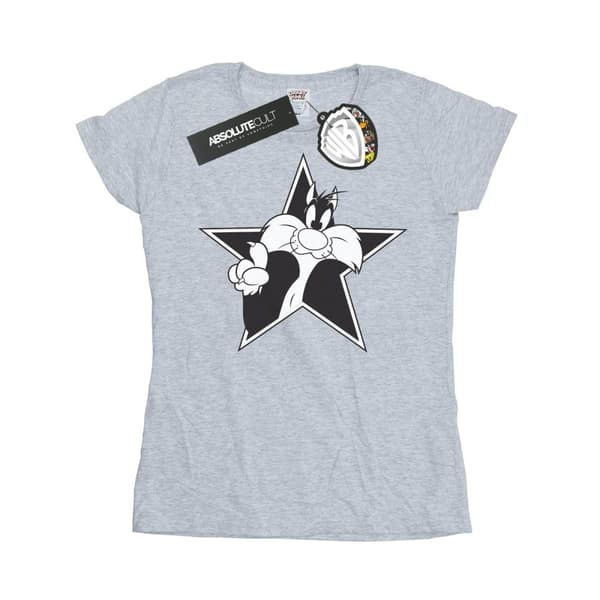 Looney Tunes Womens/Ladies Sylvester Mono Star Cotton T-Shirt