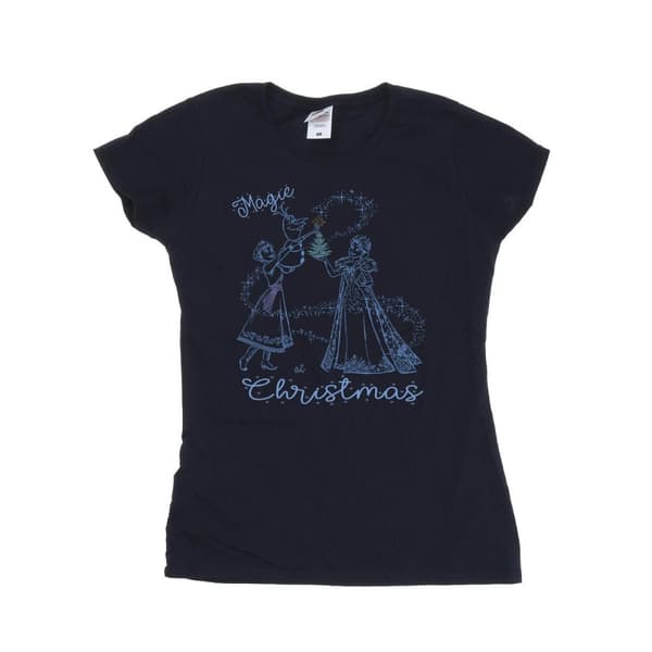Disney Womens/Ladies Frozen Magic Christmas Cotton T-Shirt