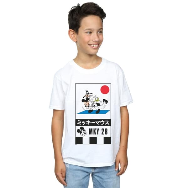 Disney Karate-t-shirt för pojkar - Musse och Långben