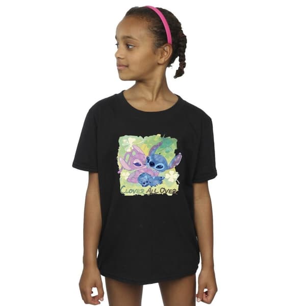 Disney Lilo And Stitch St Patrick´s Day Clover T-shirt i bomull för flickor