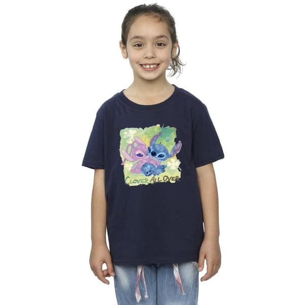 Disney Lilo And Stitch St Patrick´s Day Clover T-shirt i bomull för flickor
