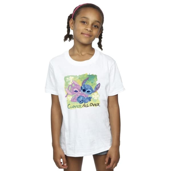 Disney Lilo And Stitch St Patrick´s Day Clover T-shirt i bomull för flickor