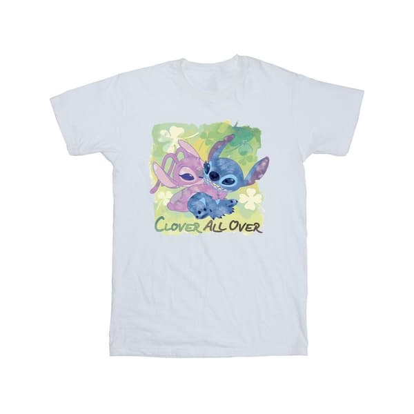 Disney Lilo And Stitch St Patrick´s Day Clover T-shirt i bomull för flickor