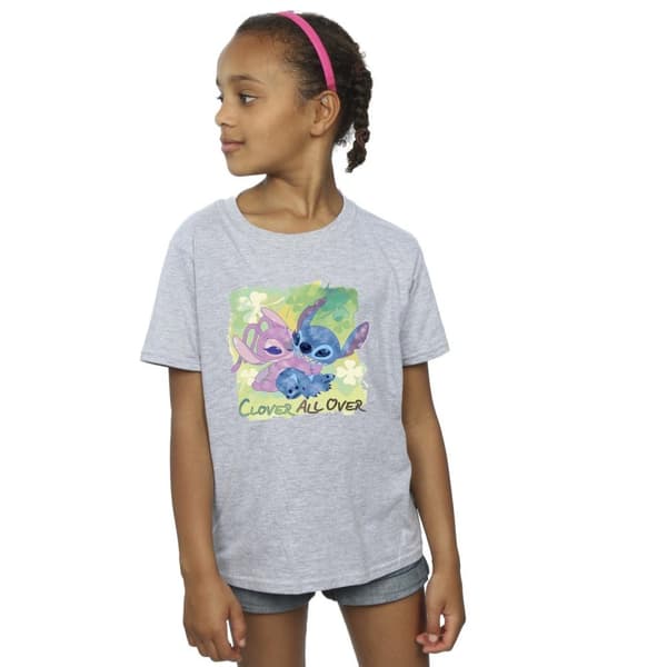 Disney Lilo And Stitch St Patrick´s Day Clover T-shirt i bomull för flickor