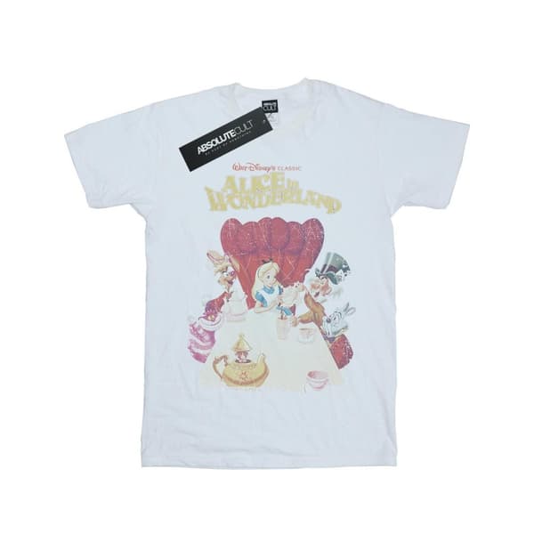 Disney Girls Alice In Wonderland Retro Poster Cotton T-Shirt