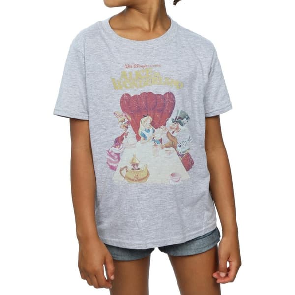 Disney T-shirt i bomull med retroaffisch från Alice i underlandet
