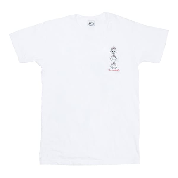 Disney T-shirt i bomull med brösttryck för flickor - Aristocats Marie White 7-8 Years
