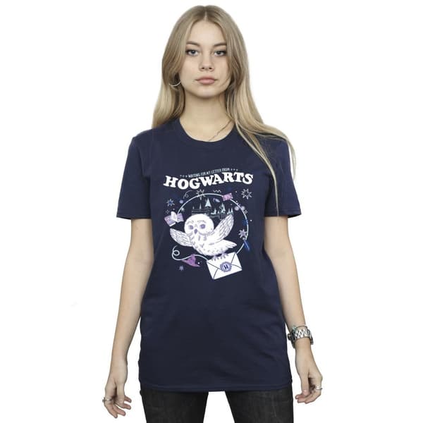 Harry Potter Womens/Ladies Owl Letter From Hogwarts Cotton Boyfriend T-Shirt