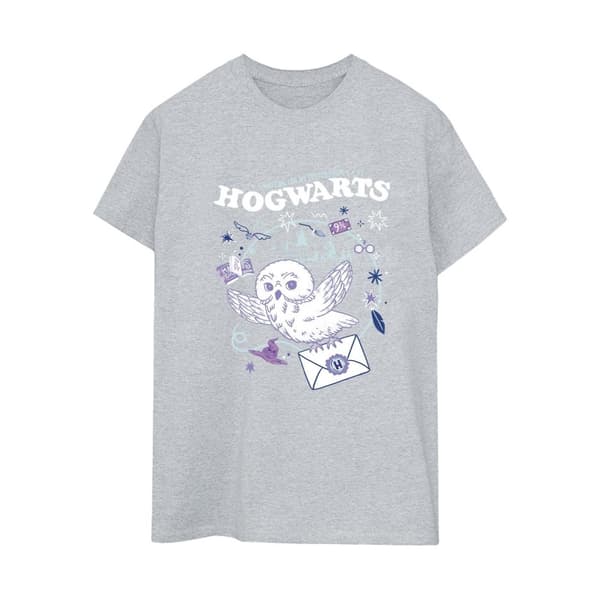 Harry Potter Womens/Ladies Owl Letter From Hogwarts Cotton Boyfriend T-Shirt