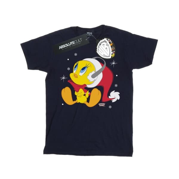 Looney Tunes Girls Christmas Tweety Cotton T-Shirt