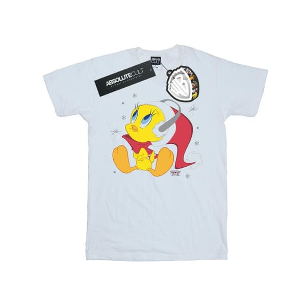 Looney Tunes Girls Christmas Tweety Cotton T-Shirt