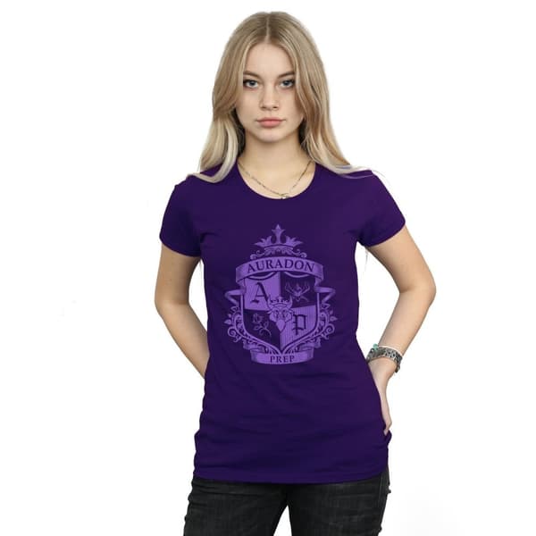 Disney Womens/Ladies The Descendants Auradon Prep Crest Cotton T-Shirt