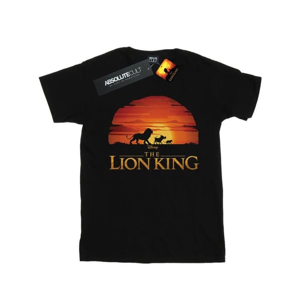 Disney T-shirt i bomull med solnedgångslogo från Lejonkungen-filmen