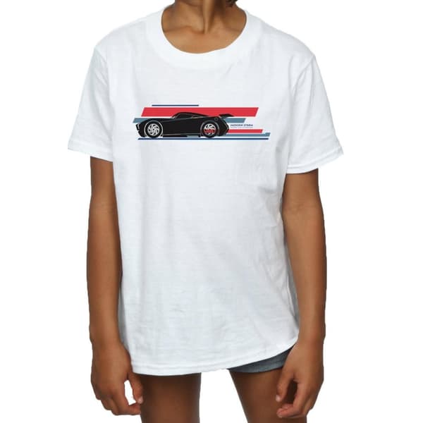 Disney Cars Jackson Storm Stripes T-shirt i bomull för flickor