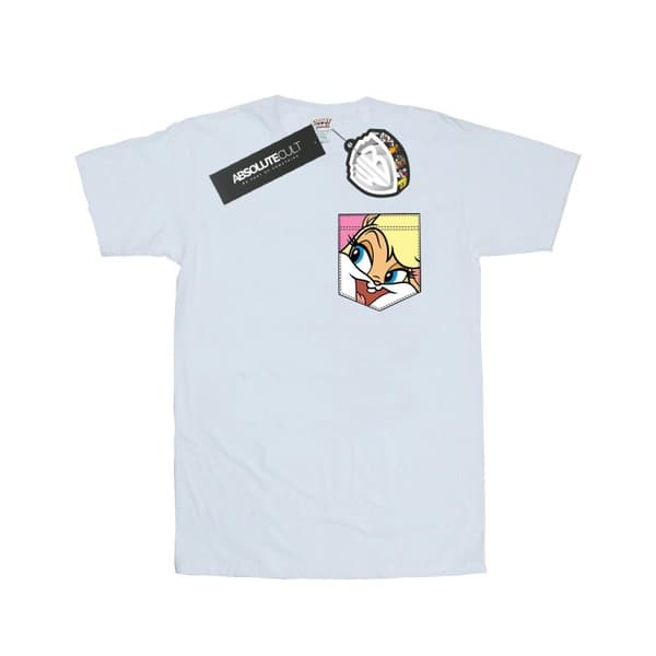 Looney Tunes Mens Lola Bunny Face Faux Pocket T-Shirt