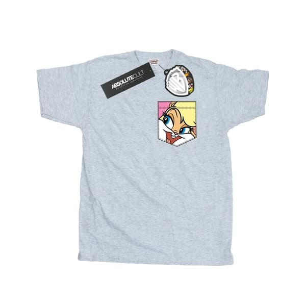 Looney Tunes Mens Lola Bunny Face Faux Pocket T-Shirt