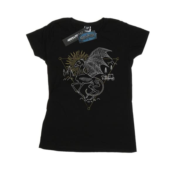Harry Potter Womens/Ladies Thestral Line Art Cotton T-Shirt