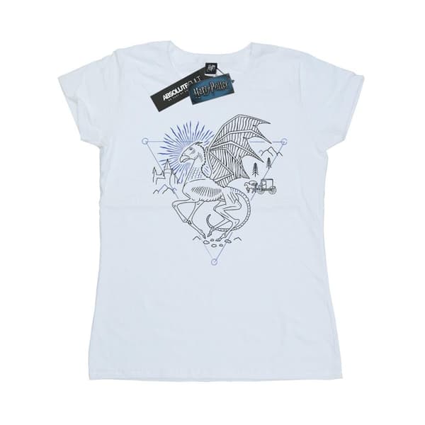 Harry Potter Womens/Ladies Thestral Line Art Cotton T-Shirt
