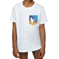 Miniatyrbilde 3 av 5: Looney Tunes Girls Road Runner Face Faux Pocket Cotton T-Shirt