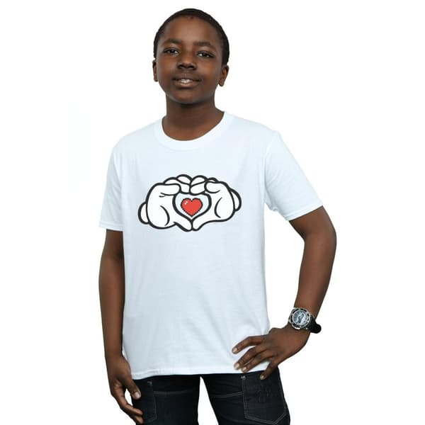 Disney Musse Pigg - T-shirt med hjärta och händer för pojkar