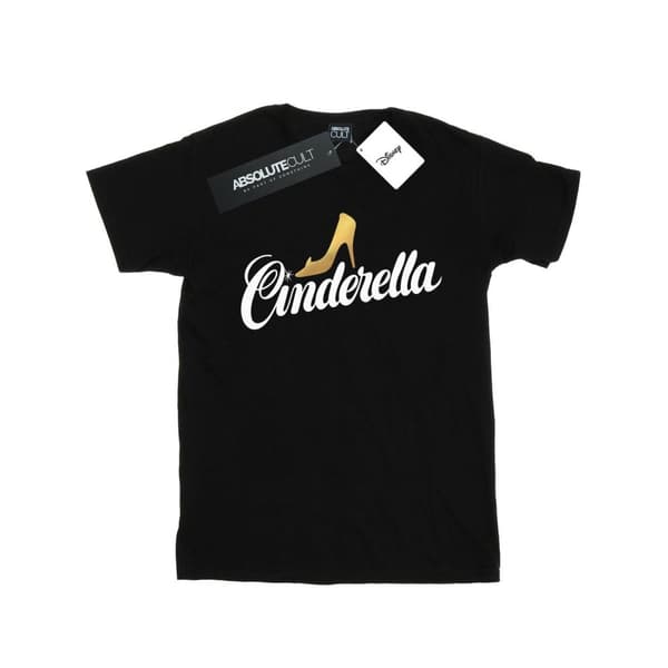 Disney Girls Cinderella Shoe Logo Cotton T-Shirt