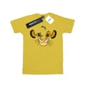 Miniatyrbillede 1 af 3: Disney Girls The Lion King Simba Face Cotton T-Shirt