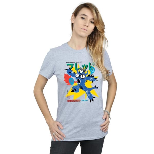 Disney Womens/Ladies Big Hero 6 Fred Ultimate Kaiju Cotton Boyfriend T-Shirt