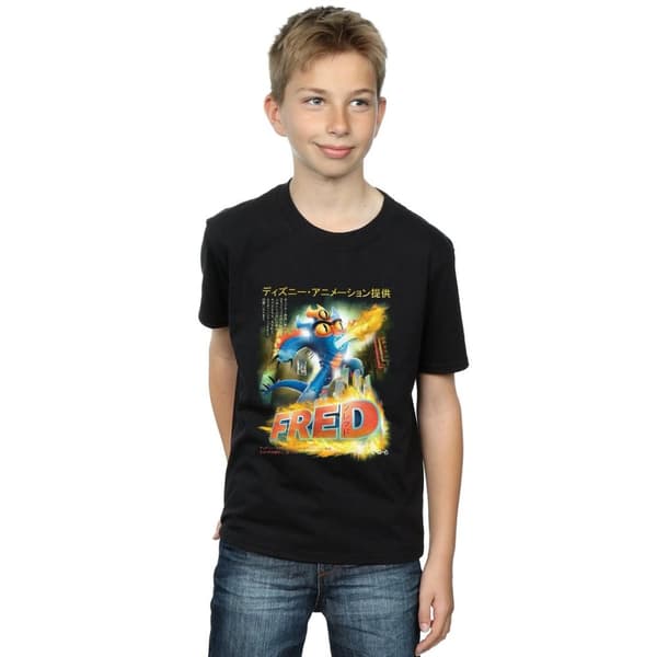 Disney Big Hero 6 Fred Anime Poster T-shirt för pojkar