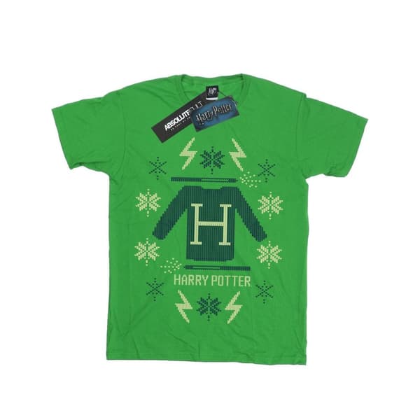 Harry Potter Girls Christmas Knit Cotton T-Shirt
