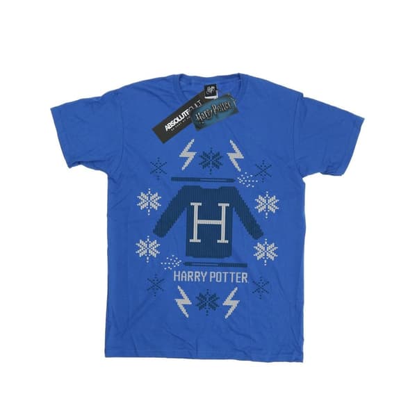 Harry Potter Girls Christmas Knit Cotton T-Shirt