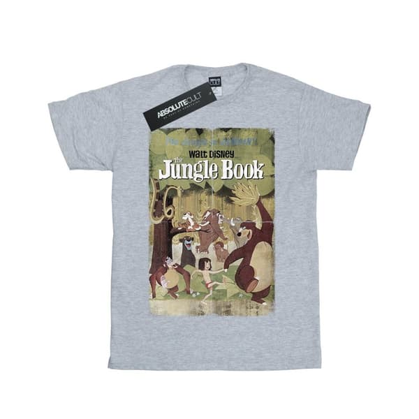Disney T-shirt i bomull med retroaffisch från Djungelboken för flickor