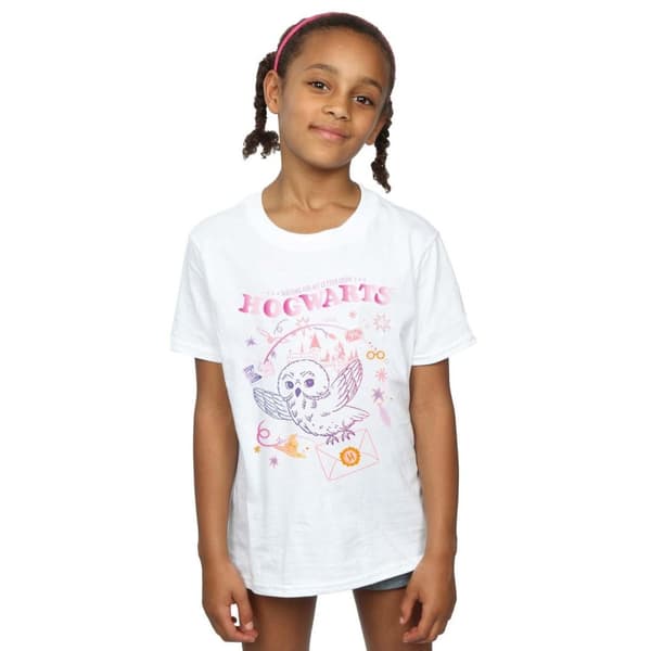 Harry Potter Girls Owl Letter Cotton T-Shirt
