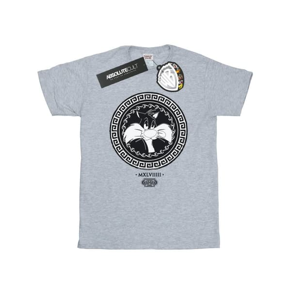 Looney Tunes Mens Sylvester Greek Circle T-Shirt