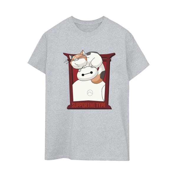 Disney Pojkvänströja i bomull för damer/kvinnor Big Hero 6 Baymax Frame Support