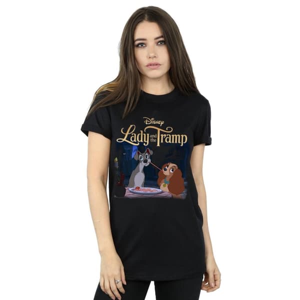 Disney Dam/dam Lady And The Tramp Homage Boyfriend T-shirt i bomull