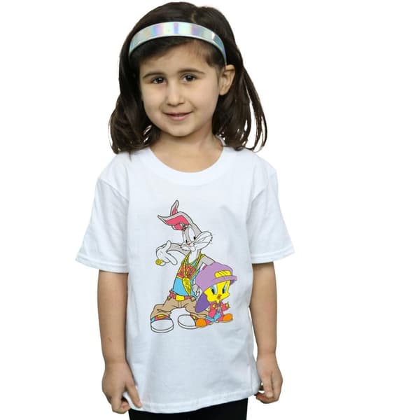 Looney Tunes Girls Bugs And Tweety Hip Hop Cotton T-Shirt