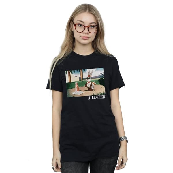 Looney Tunes Womens/Ladies Bugs Bunny A-Lister Cotton Boyfriend T-Shirt